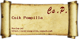 Csik Pompilla névjegykártya